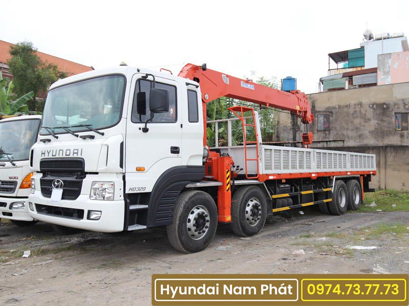 Xe Cẩu Hyundai 7 Tấn HD320 4 Chân Gắn Cẩu Kanglim KS2056